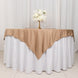 70inch Nude Premium Scuba Wrinkle Free Square Table Overlay, Scuba Polyester Table Topper