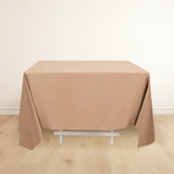 70" Nude Premium Scuba Wrinkle Free Square Tablecloth, Scuba Polyester Tablecloth