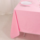 Pink Premium Scuba Square Tablecloth, Wrinkle Free Polyester Seamless Tablecloth 70inch