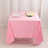 Pink Premium Scuba Square Tablecloth, Wrinkle Free Polyester Seamless Tablecloth 70inch