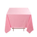 Pink Premium Scuba Square Tablecloth, Wrinkle Free Polyester Seamless Tablecloth 70inch