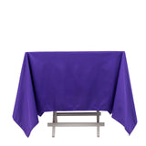 70inch Purple Premium Scuba Wrinkle Free Square Tablecloth, Seamless Scuba Polyester Tablecloth