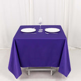 70inch Purple Premium Scuba Wrinkle Free Square Tablecloth, Seamless Scuba Polyester Tablecloth