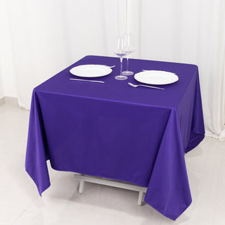 <strong>Versatile and Functional Purple Scuba Square Tablecloth</strong>