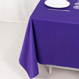 70inch Purple Premium Scuba Wrinkle Free Square Tablecloth, Seamless Scuba Polyester Tablecloth