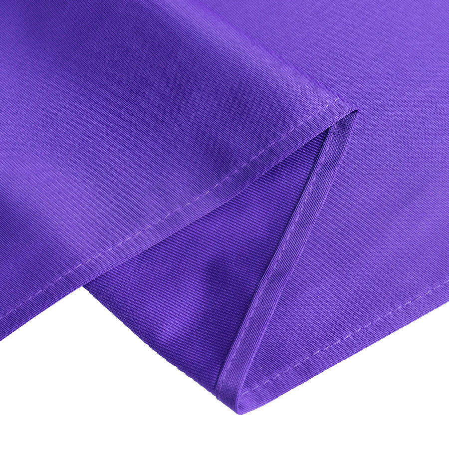 70inch Purple Premium Scuba Wrinkle Free Square Tablecloth, Seamless Scuba Polyester Tablecloth