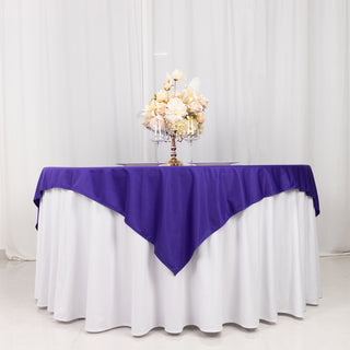 <strong>Top-Notch Purple Scuba Square Table Overlay </strong>