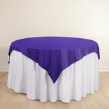 70" Purple Premium Scuba Wrinkle Free Square Table Overlay, Scuba Polyester Table Topper