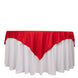 70inch Red Premium Scuba Wrinkle Free Square Table Overlay, Scuba Polyester Table Topper