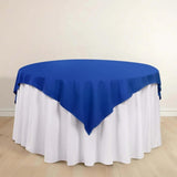 70" Royal Blue Premium Scuba Wrinkle Free Square Table Overlay, Scuba Polyester Table Topper