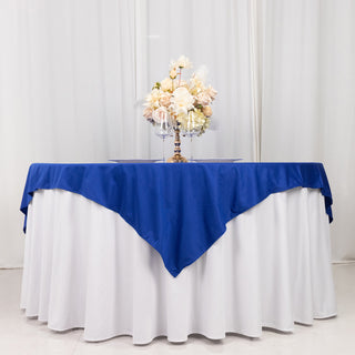 <strong>Top-Notch Royal Blue Scuba Square Table Overlay </strong>