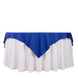 70" Royal Blue Premium Scuba Wrinkle Free Square Table Overlay, Scuba Polyester Table Topper