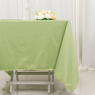 <strong>Sophisticated Sage Green Scuba Square Tablecloth</strong>