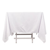 70inch White Premium Scuba Square Tablecloth, Wrinkle Free Polyester Seamless Tablecloth#whtbkgd