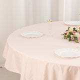 Blush Premium Scuba Round Tablecloth, Wrinkle Free Polyester Seamless Tablecloth - 70inch