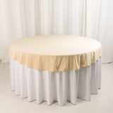 Beige Premium Scuba Round Tablecloth, Wrinkle Free Polyester Seamless Tablecloth - 70inch