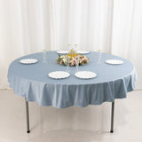 Dusty Blue Premium Scuba Round Tablecloth, Wrinkle Free Polyester Seamless Tablecloth - 70inch