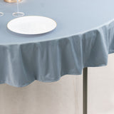 Dusty Blue Premium Scuba Round Tablecloth, Wrinkle Free Polyester Seamless Tablecloth - 70inch