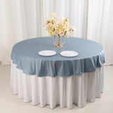 Dusty Blue Premium Scuba Round Tablecloth, Wrinkle Free Polyester Seamless Tablecloth - 70inch