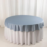 70" Dusty Blue Premium Scuba Wrinkle Free Round Tablecloth, Scuba Polyester Tablecloth