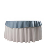 70" Dusty Blue Premium Scuba Wrinkle Free Round Tablecloth, Scuba Polyester Tablecloth