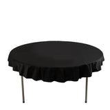 Black Premium Scuba Round Tablecloth, Wrinkle Free Polyester Seamless Tablecloth - 70inch