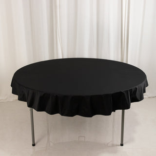 <h3 style="margin-left:0px;"><strong>70" Round Premium Black Scuba Tablecloth</strong>