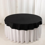 Premium Scuba Round 70" Tablecloth Black - Wrinkle Free & Stain Resistant Table Cover
