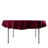 Burgundy Premium Scuba Round Tablecloth, Wrinkle Free Polyester Seamless Tablecloth - 70inch