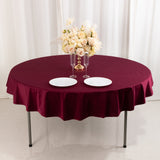 Burgundy Premium Scuba Round Tablecloth, Wrinkle Free Polyester Seamless Tablecloth - 70inch