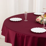 Burgundy Premium Scuba Round Tablecloth, Wrinkle Free Polyester Seamless Tablecloth - 70inch