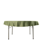 Dusty Sage Green Premium Scuba Round Tablecloth, Wrinkle Free Polyester Seamless Tablecloth - 70inch