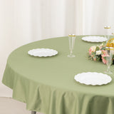 Dusty Sage Green Premium Scuba Round Tablecloth, Wrinkle Free Polyester Seamless Tablecloth - 70inch