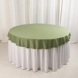 70" Dusty Sage Green Premium Scuba Wrinkle Free Round Tablecloth, Scuba Polyester Tablecloth