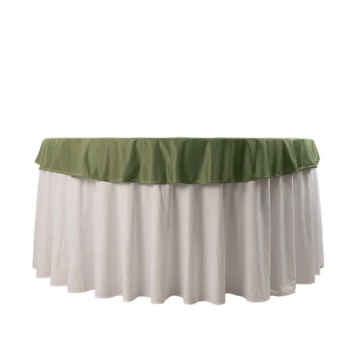 Dusty Sage Green Premium Scuba Round Tablecloth, Wrinkle Free Polyester Seamless Tablecloth - 70inch