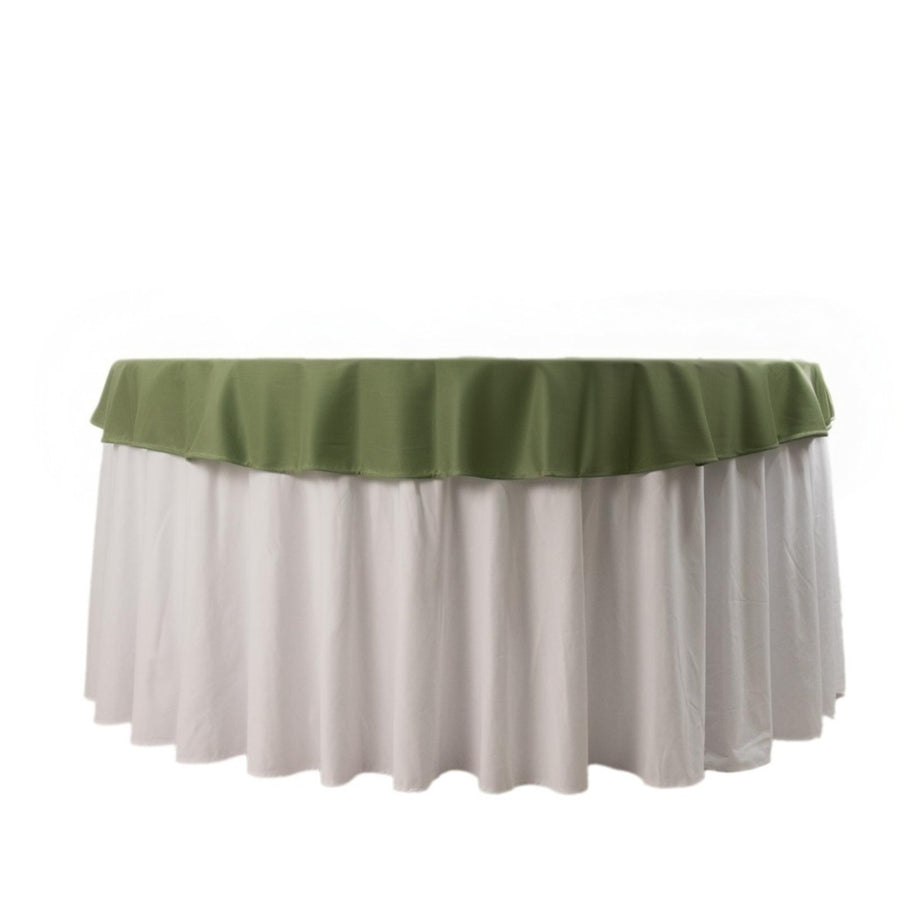 70" Dusty Sage Green Premium Scuba Wrinkle Free Round Tablecloth, Scuba Polyester Tablecloth