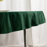 Hunter Emerald Green Premium Scuba Round Tablecloth, Wrinkle Free Polyester Seamless - 70inch