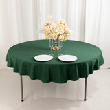 Hunter Emerald Green Premium Scuba Round Tablecloth, Wrinkle Free Polyester Seamless - 70inch