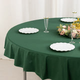 Hunter Emerald Green Premium Scuba Round Tablecloth, Wrinkle Free Polyester Seamless - 70inch