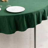 Hunter Emerald Green Premium Scuba Round Tablecloth, Wrinkle Free Polyester Seamless - 70inch