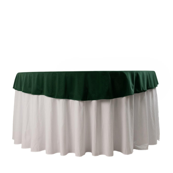 70" Hunter Emerald Green Premium Scuba Wrinkle Free Round Tablecloth, Scuba Polyester Tablecloth