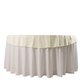 Premium Scuba Round 70" Tablecloth Ivory - Wrinkle Free & Stain Resistant Table Cover