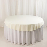 Premium Scuba Round 70" Tablecloth Ivory - Wrinkle Free & Stain Resistant Table Cover