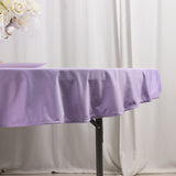 70inch Lavender Premium Scuba Wrinkle Free Round Tablecloth, Lilac Seamless Scuba Polyester