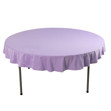 70" Lavender Premium Scuba Wrinkle Free Round Tablecloth, Lilac Seamless Scuba Polyester Tablecloth