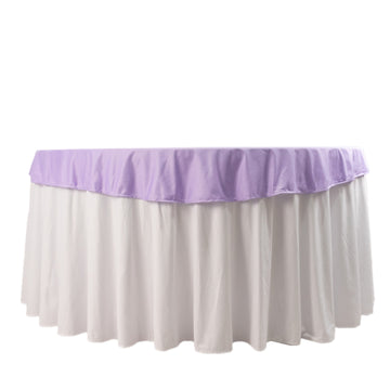 Premium Scuba Round 70" Tablecloth Lavender - Wrinkle Free & Stain Resistant Table Cover