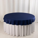 Premium Scuba Round 70" Tablecloth Navy Blue - Wrinkle Free & Stain Resistant Table Cover
