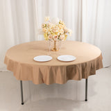 Nude Premium Scuba Round Tablecloth, Wrinkle Free Polyester Seamless Tablecloth - 70inch