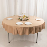 Nude Premium Scuba Round Tablecloth, Wrinkle Free Polyester Seamless Tablecloth - 70inch