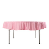 Pink Premium Scuba Round Tablecloth, Wrinkle Free Polyester Seamless Tablecloth - 70inch